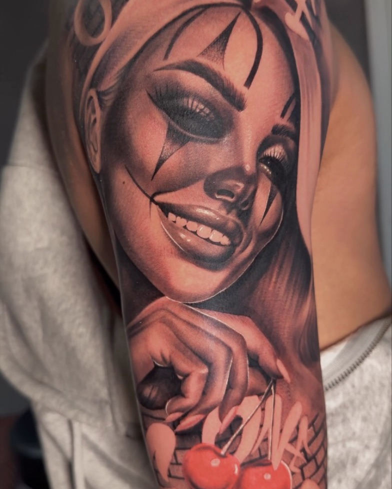 Payasa: Finished off a sleeve in one day. Tattoo by Vik.